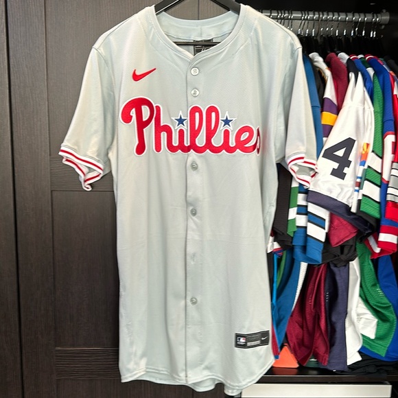 Philadelphia Phillies Nike Road Elite Jersey - Gray - Picture 1 of 5